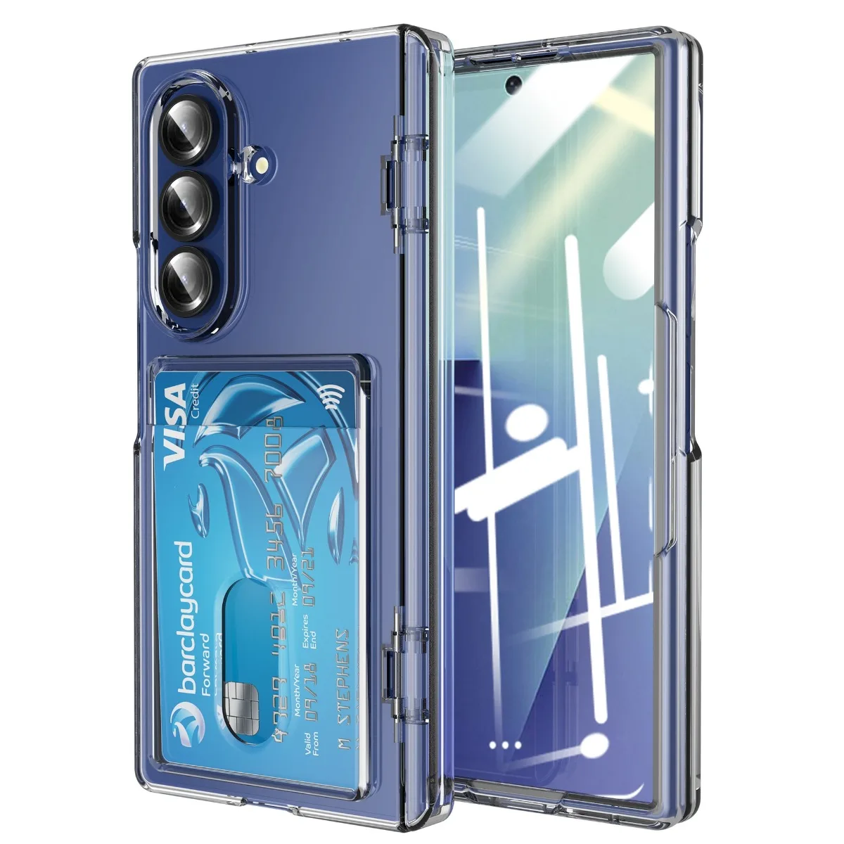 Slim Card Slot Case - Business Slim Matte Card Slot Phone