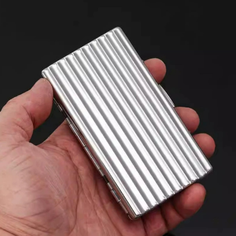 Slim Card Slot Case - Metal Cigarette Case Slim 20 Capacity
