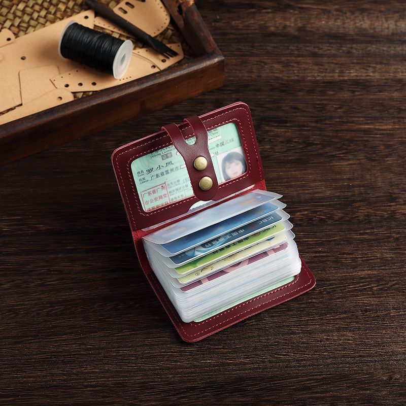 Slim Card Slot Case - Ultra Thin 30 Slot PU Leather
