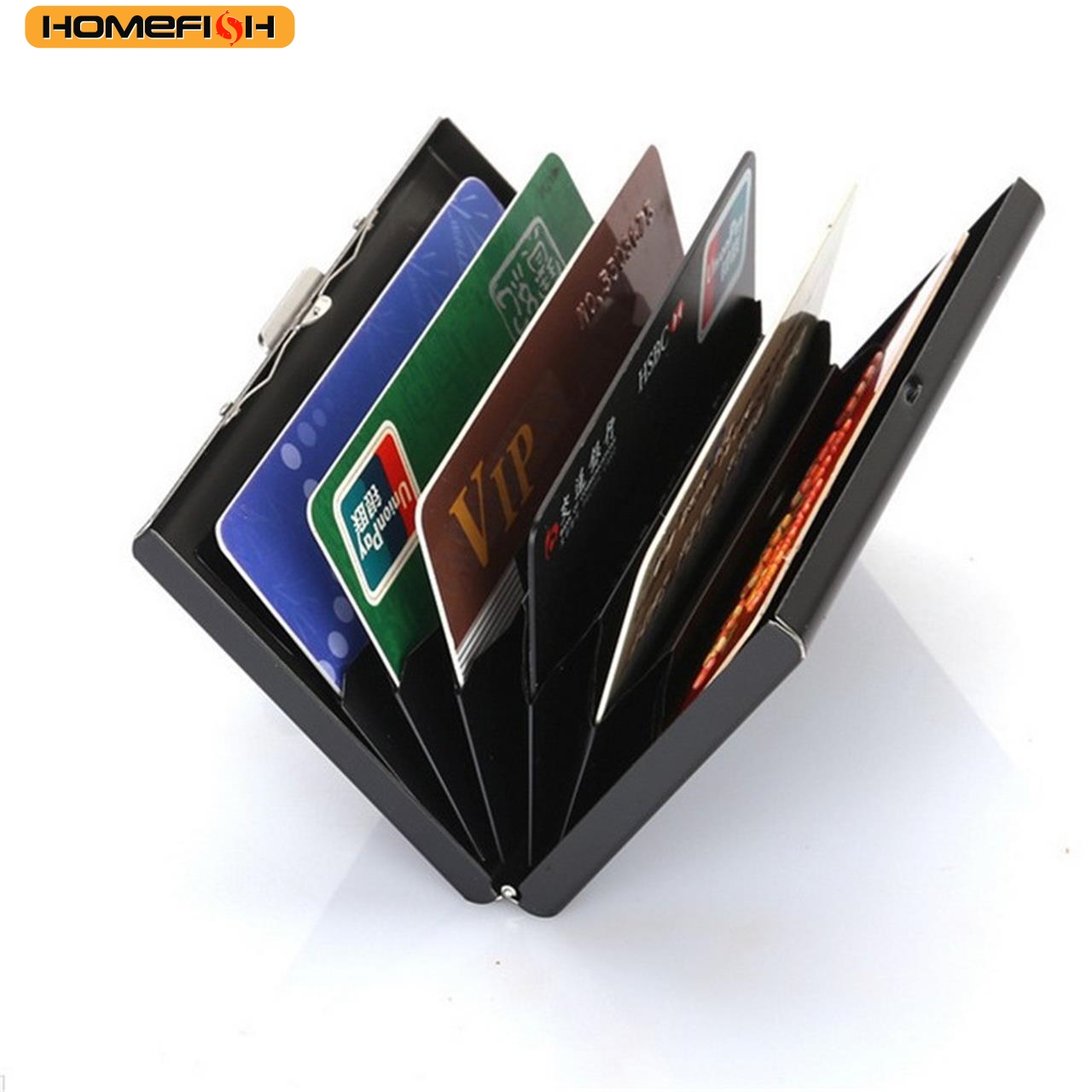 HOMEFISH RFID Blocking Stainle - Slim Card Slot Case 评论和价格