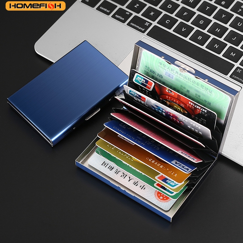HOMEFISH RFID Blocking Stainle - Slim Card Slot Case 评论和价格