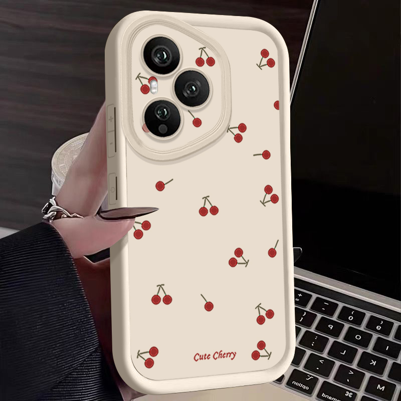 Mini Red Cherry Printed Soft T - Phone Cases Honor 评论和价格