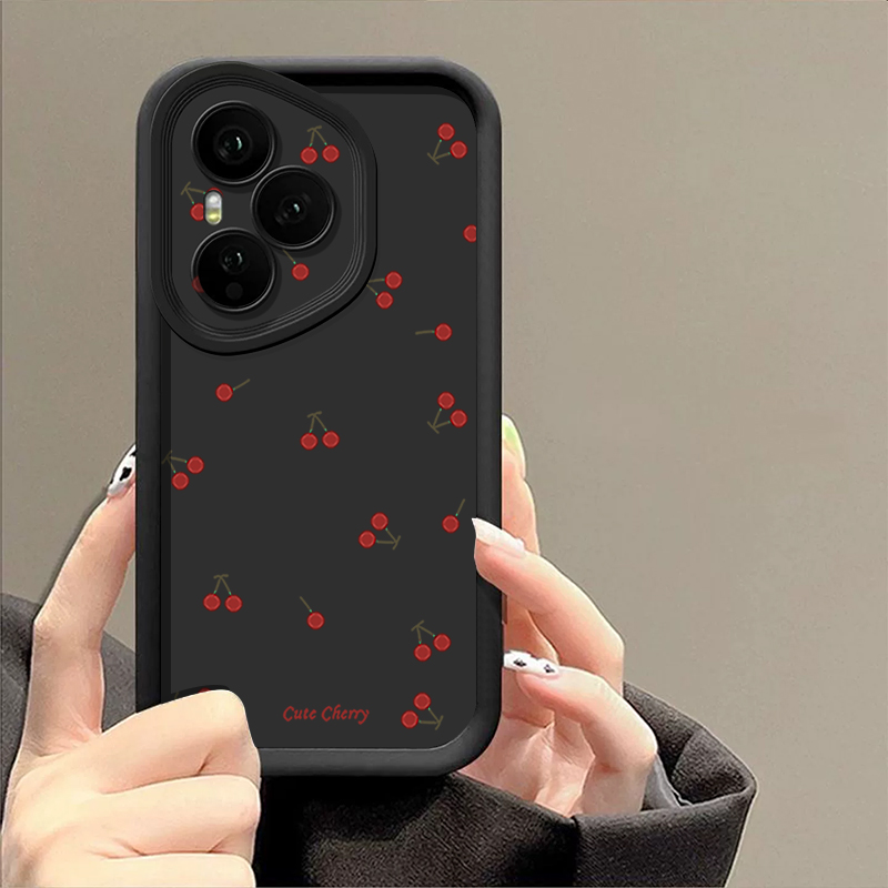 Mini Red Cherry Printed Soft T - Phone Cases Honor 评论和价格