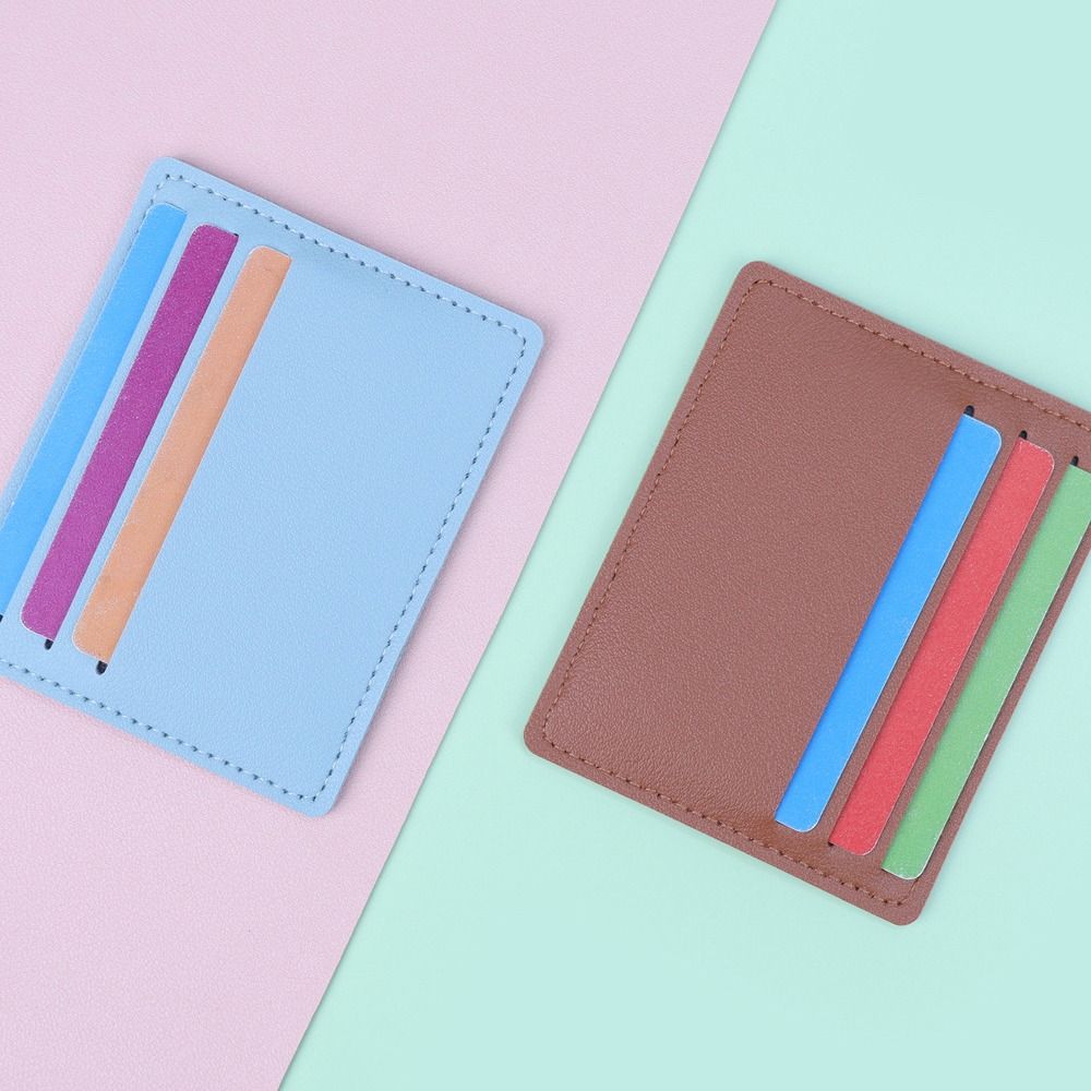 New PU Leather PU Card Holder  - Slim Card Slot Case 评论和价格