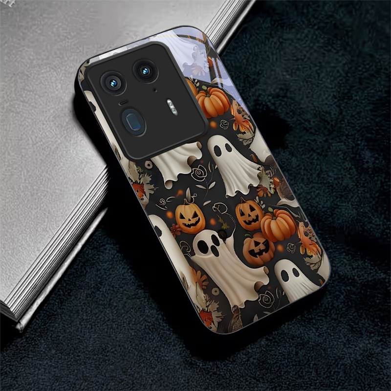 Halloween Ghost Art Black Glas - Phone Cases Motorola 评论和价格