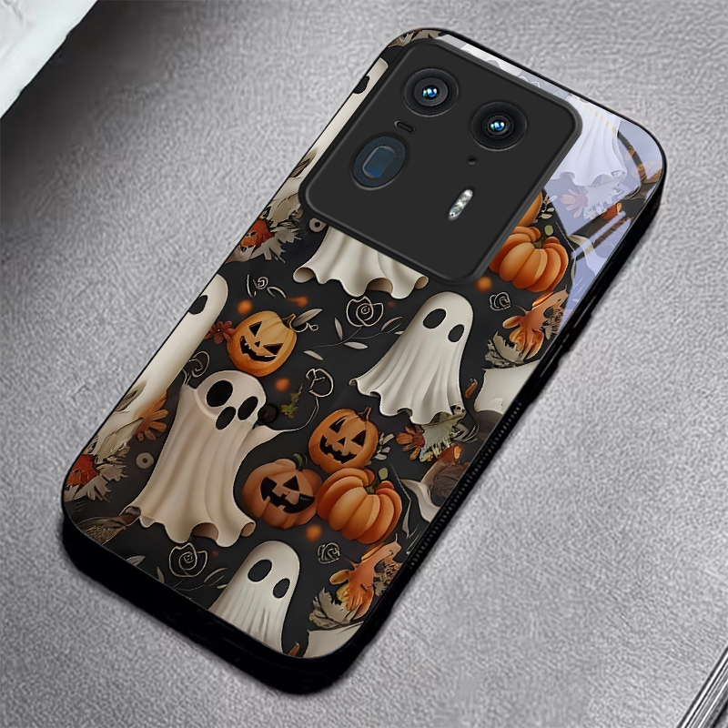 Halloween Ghost Art Black Glas - Phone Cases Motorola 评论和价格