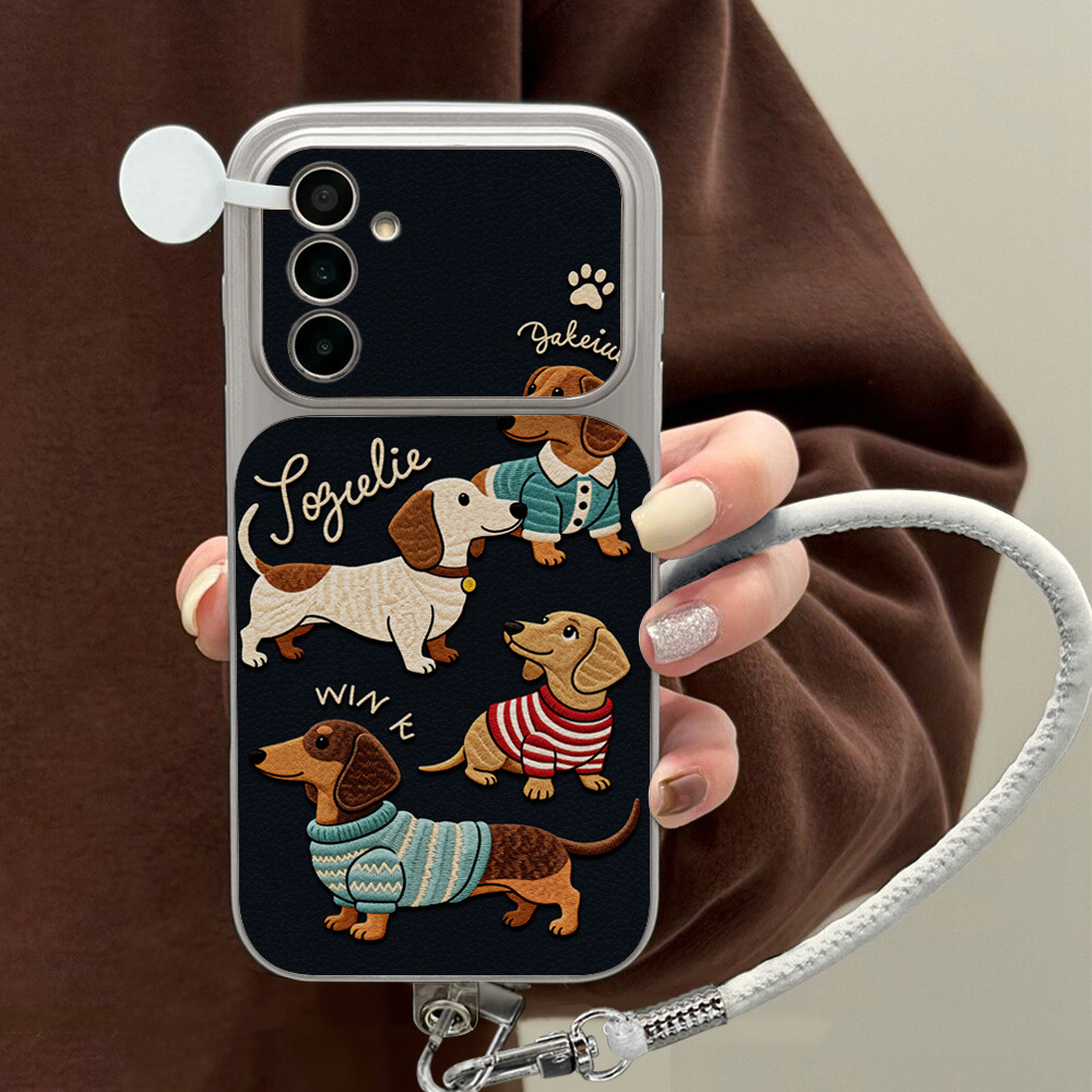 Cartoon Dachshund Phone Case F - Phone Cases With Straps 评论和价格