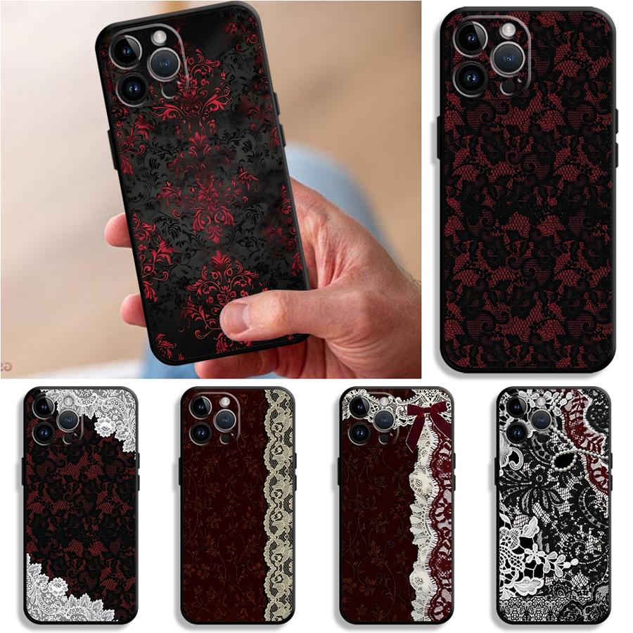 Black And Red Sexy Lace Phone  - Phone Cases Xs Iphone 评论和价格