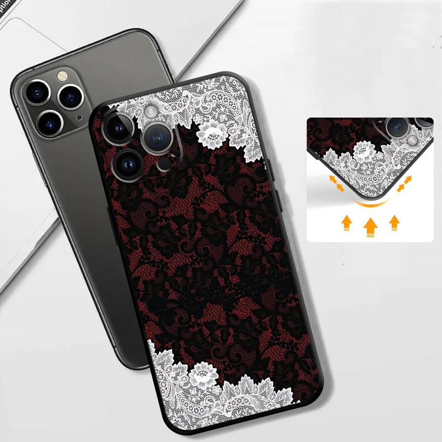 Black And Red Sexy Lace Phone  - Phone Cases Xs Iphone 评论和价格