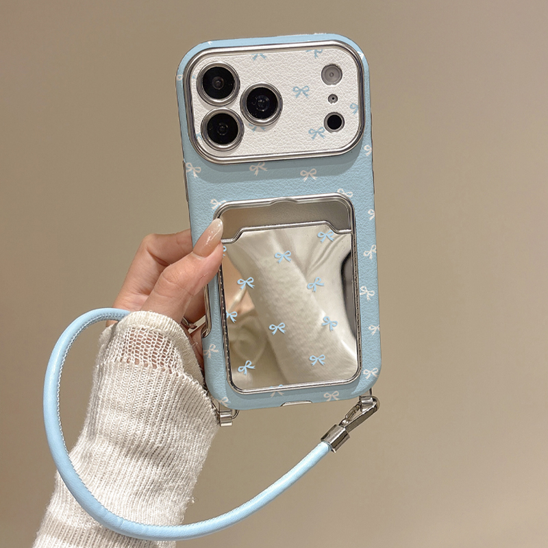 Cute Bow Mirror Card Holder Ph - Phone Cases With Wallet 评论和价格
