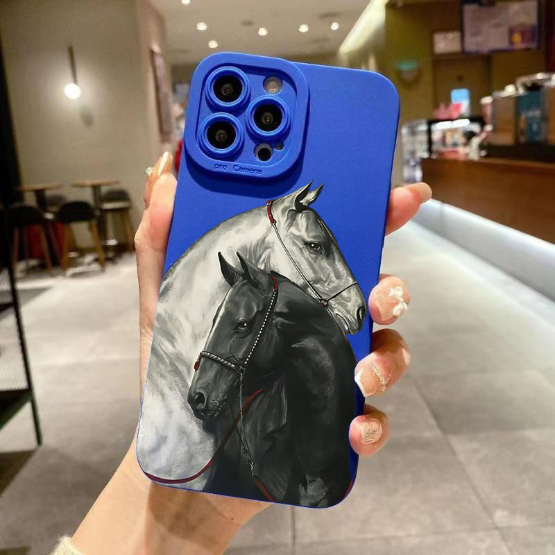Vintage Black White Horse Phon - Phone Cases Horse 评论和价格