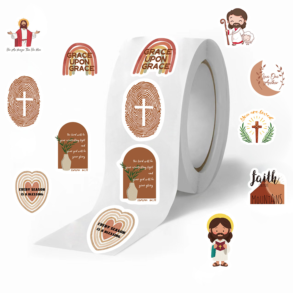 500pcs/roll Jesus Stickers Exq - Phone Cases Jesus 评论和价格