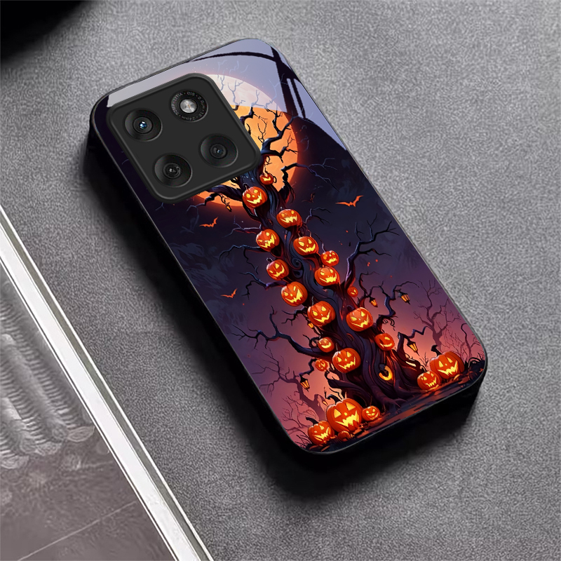 Halloween Pumpkin Black Glass  - Phone Cases Motorola 评论和价格