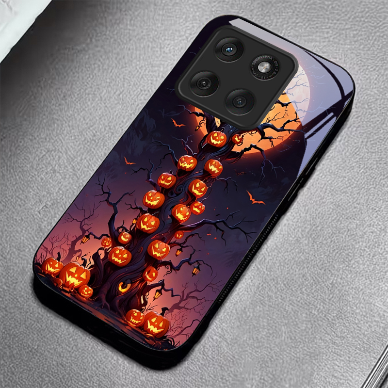 Halloween Pumpkin Black Glass  - Phone Cases Motorola 评论和价格