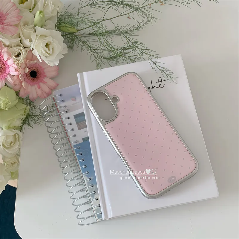 Korean ins Cream Pink Polka Do - Phone Cases Polka Dot 评论和价格
