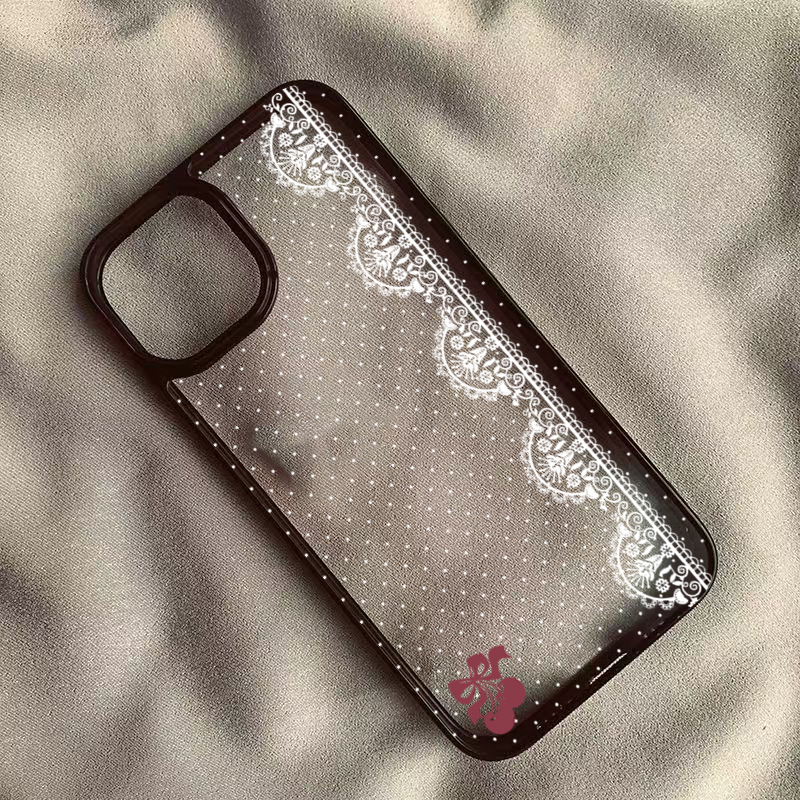 Cute Cherry Bow White Lace Pol - Phone Cases Polka Dot 评论和价格