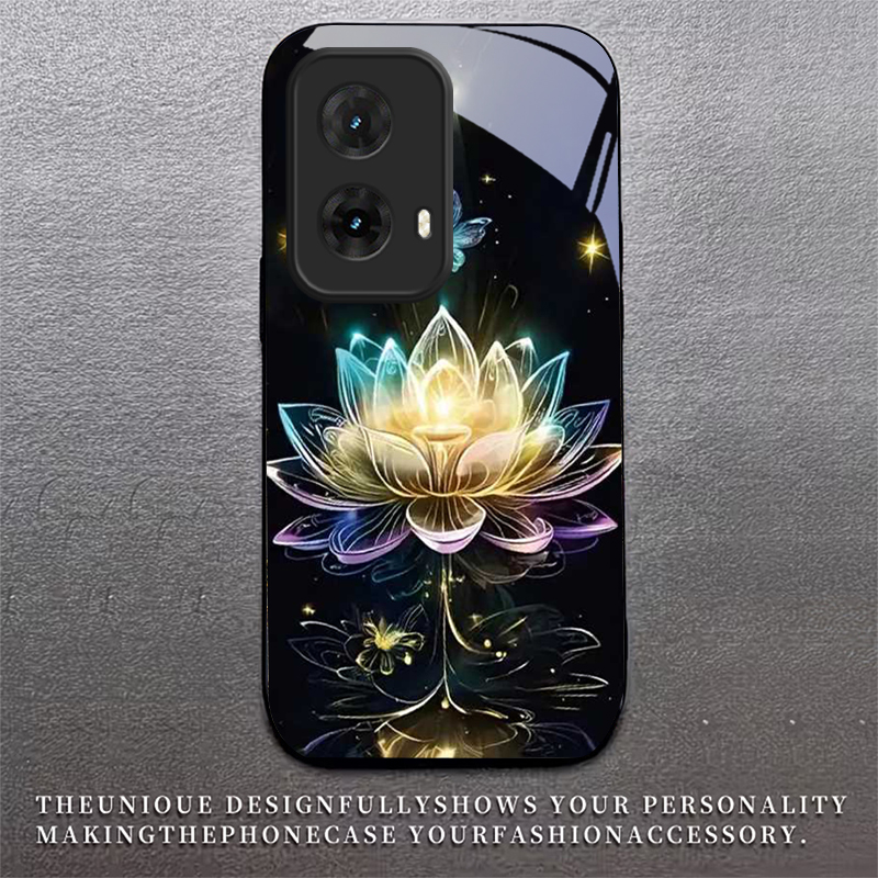 Crystal Lotus Art Black Glass  - Phone Cases Motorola 评论和价格