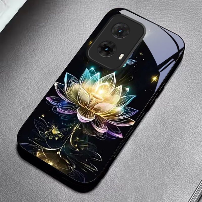 Crystal Lotus Art Black Glass  - Phone Cases Motorola 评论和价格