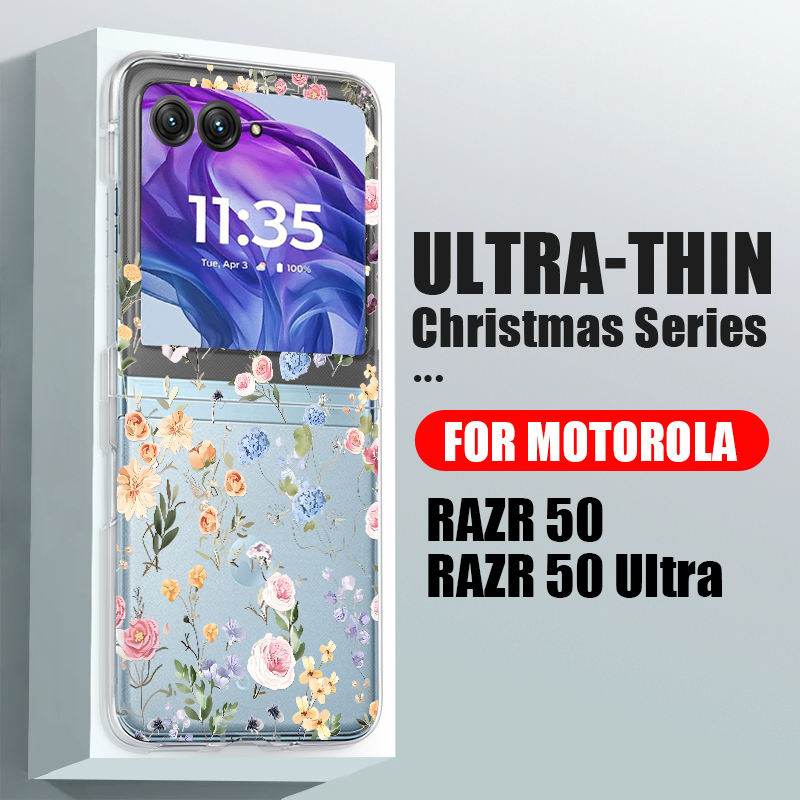 White Flowers Pattern Phone Ca - Phone Cases Motorola 评论和价格