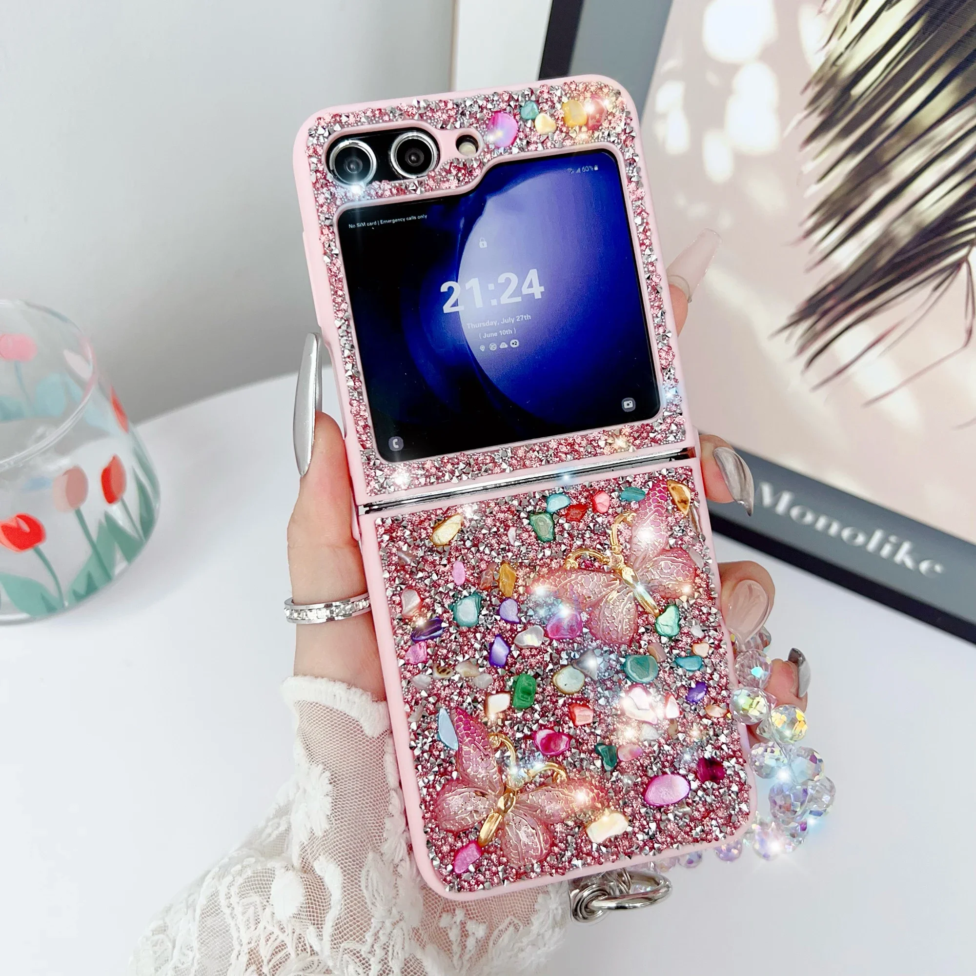 Luxury Glitter Phone Case For  - Phone Cases With Straps 评论和价格
