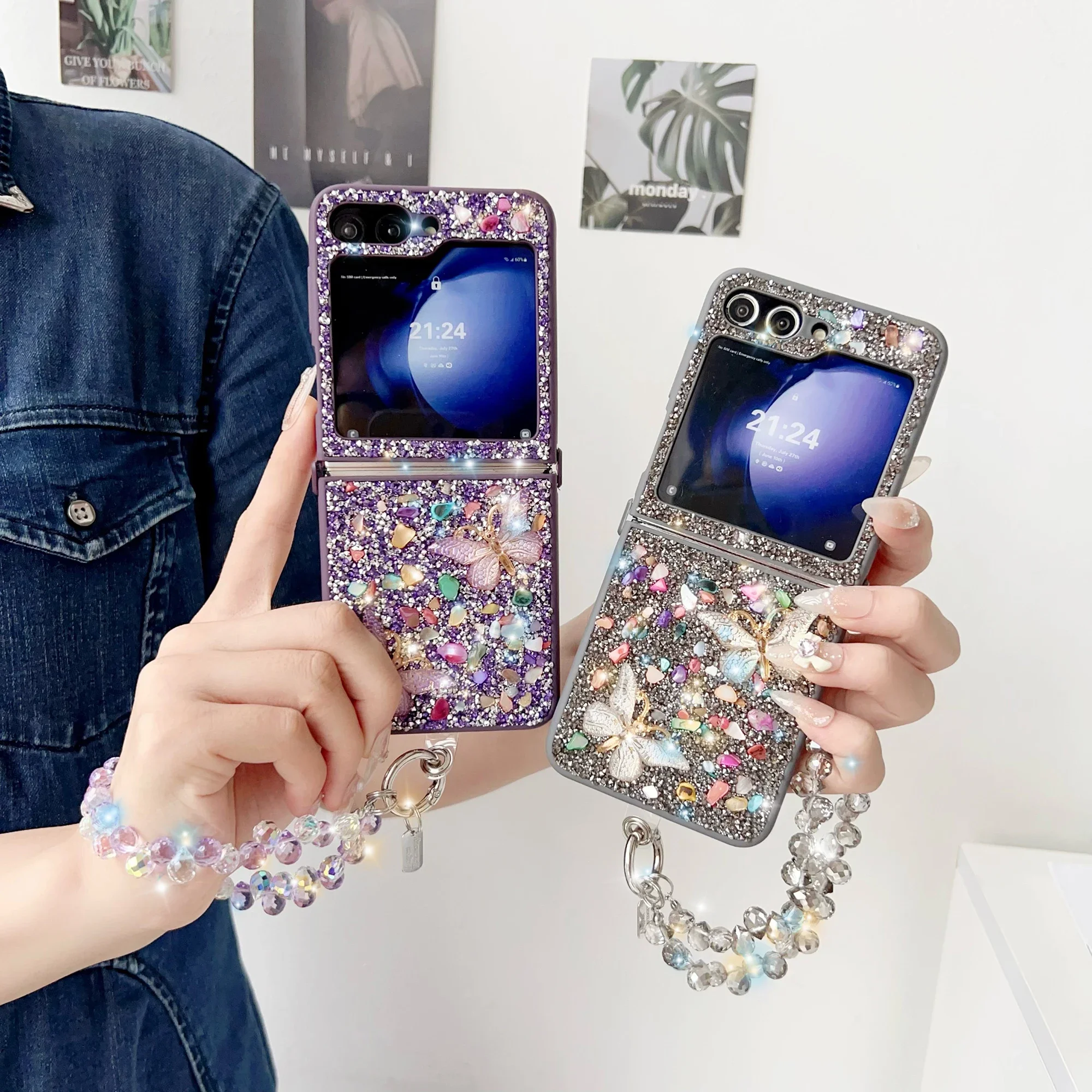 Luxury Glitter Phone Case For  - Phone Cases With Straps 评论和价格