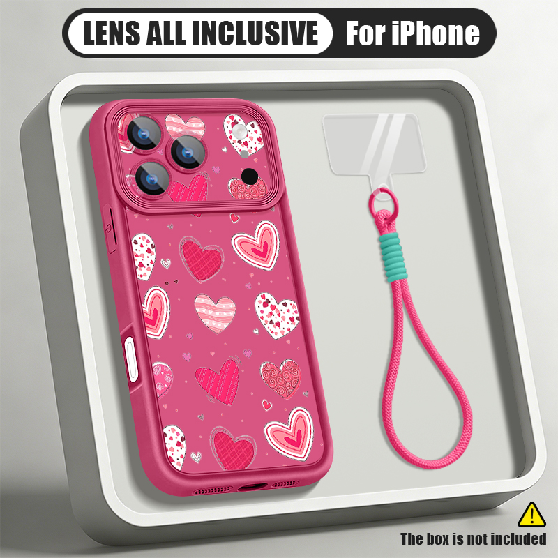 Love Hearts Pattern With Strap - Phone Cases With Straps 评论和价格