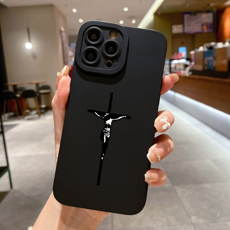 Jesus Cross Painted Anti-Shock - Phone Cases Jesus 评论和价格
