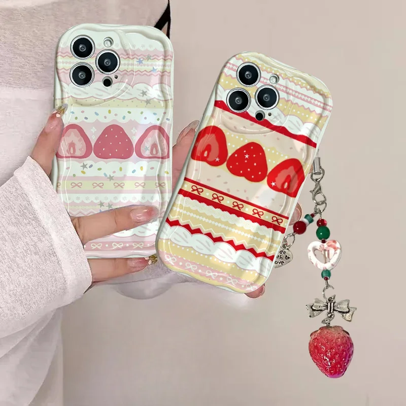 Cute Cake Lace Strawberry Frui - Phone Cases Motorola Edge 2025 评论和价格