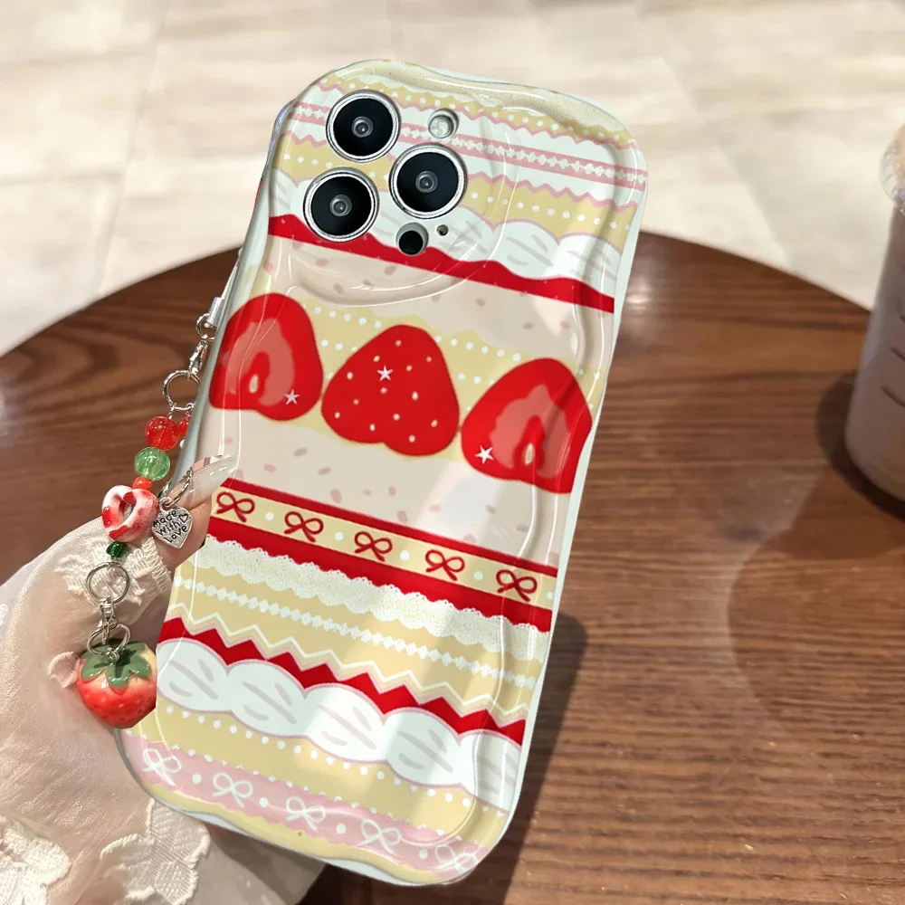 Cute Cake Lace Strawberry Frui - Phone Cases Motorola Edge 2025 评论和价格