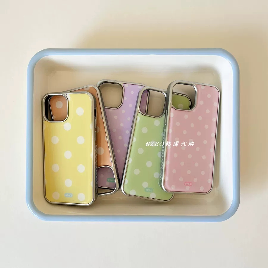 Luxury Ins Korean Pink Yellow  - Phone Cases Polka Dot 评论和价格