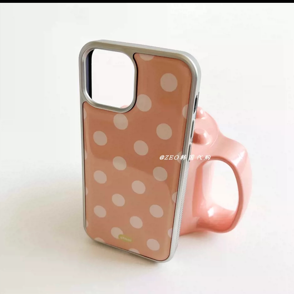 Luxury Ins Korean Pink Yellow  - Phone Cases Polka Dot 评论和价格