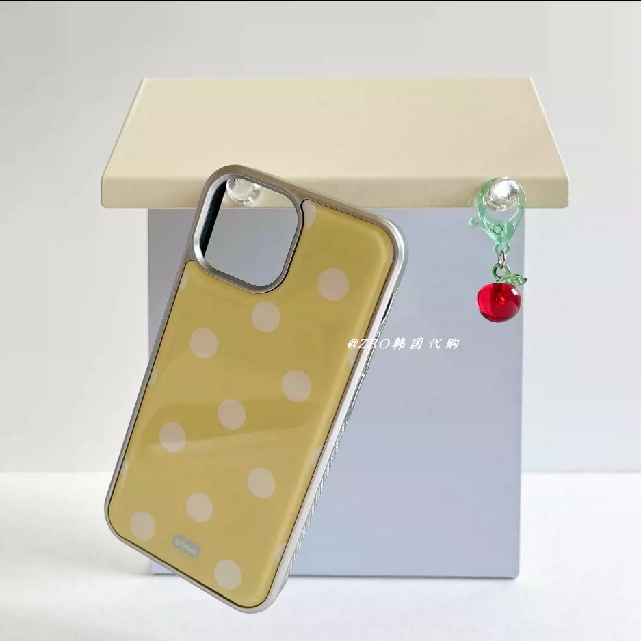 Luxury Ins Korean Pink Yellow  - Phone Cases Polka Dot 评论和价格