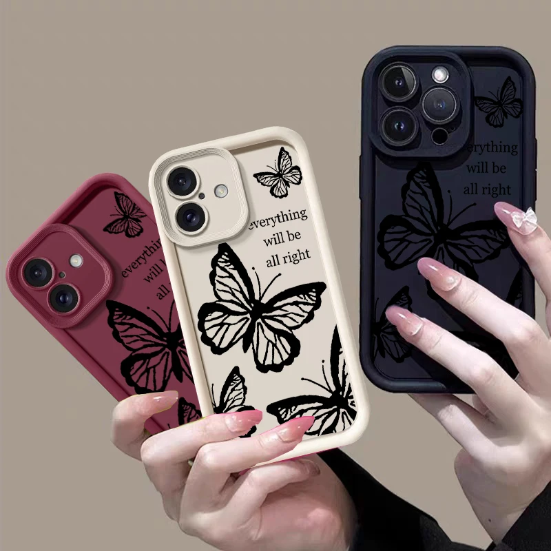 Black Butterfly Case for Motor - Phone Cases Motorola Edge 2025 评论和价格