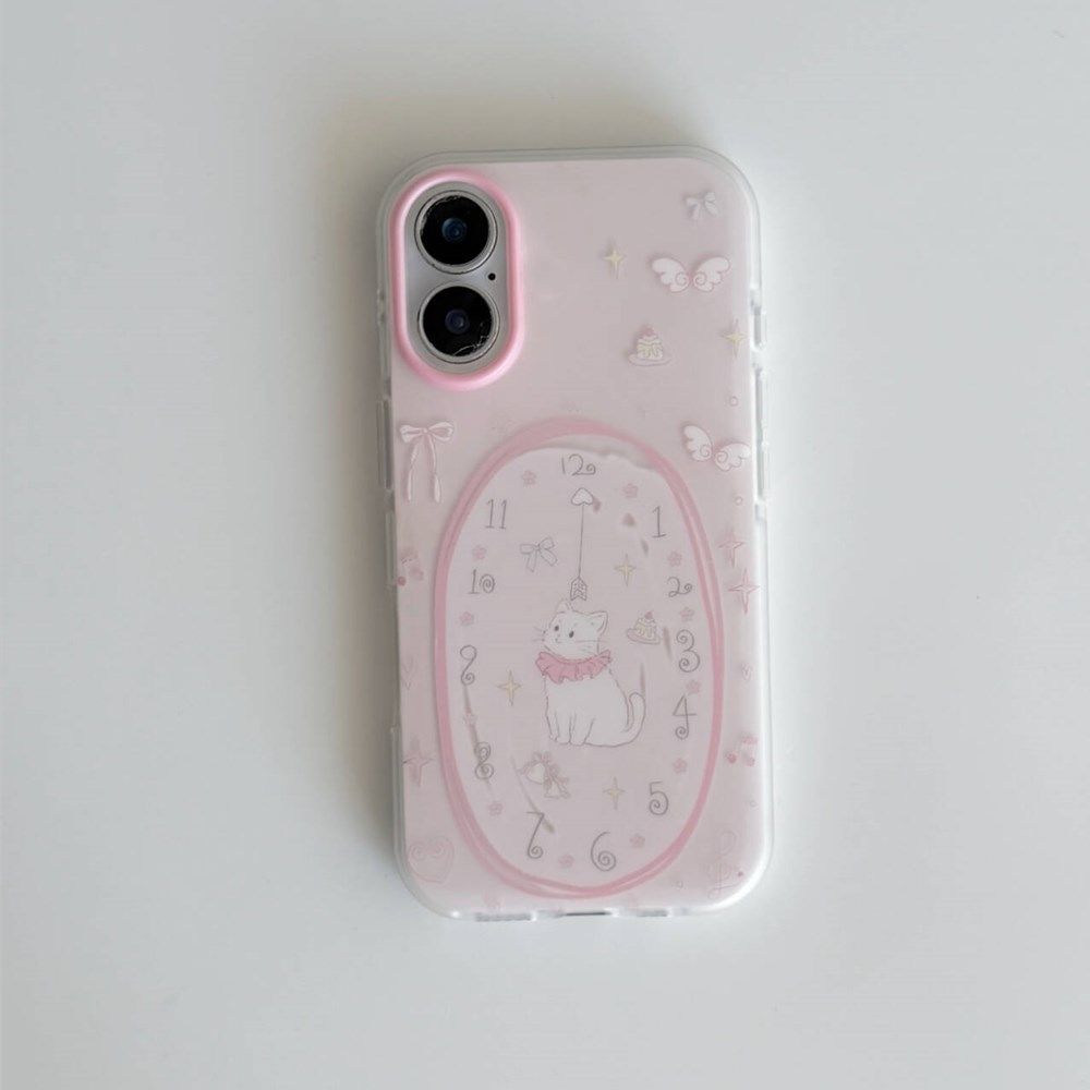 Lovely Cartoon Pink Kitten Pol - Phone Cases Polka Dot 评论和价格