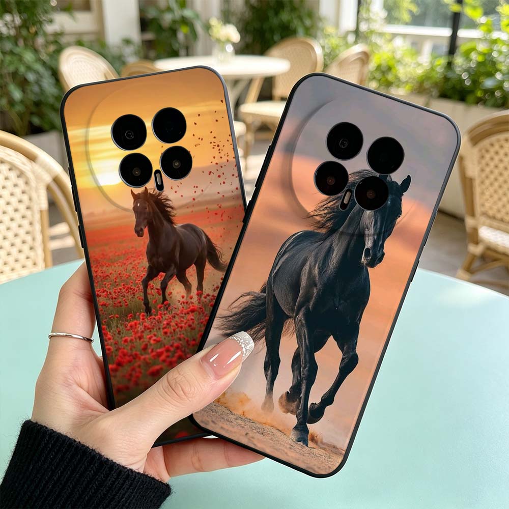 Black Horse Pattern For Huawei - Phone Cases Horse 评论和价格