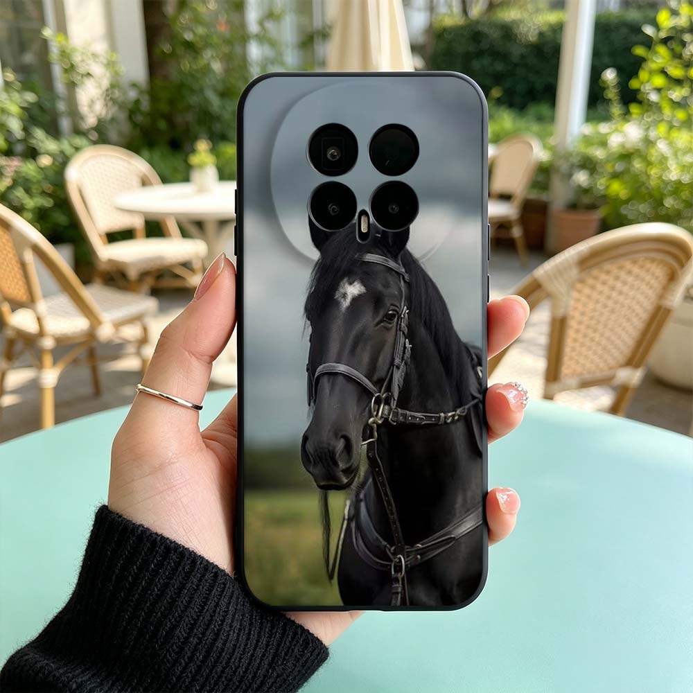 Black Horse Pattern For Huawei - Phone Cases Horse 评论和价格