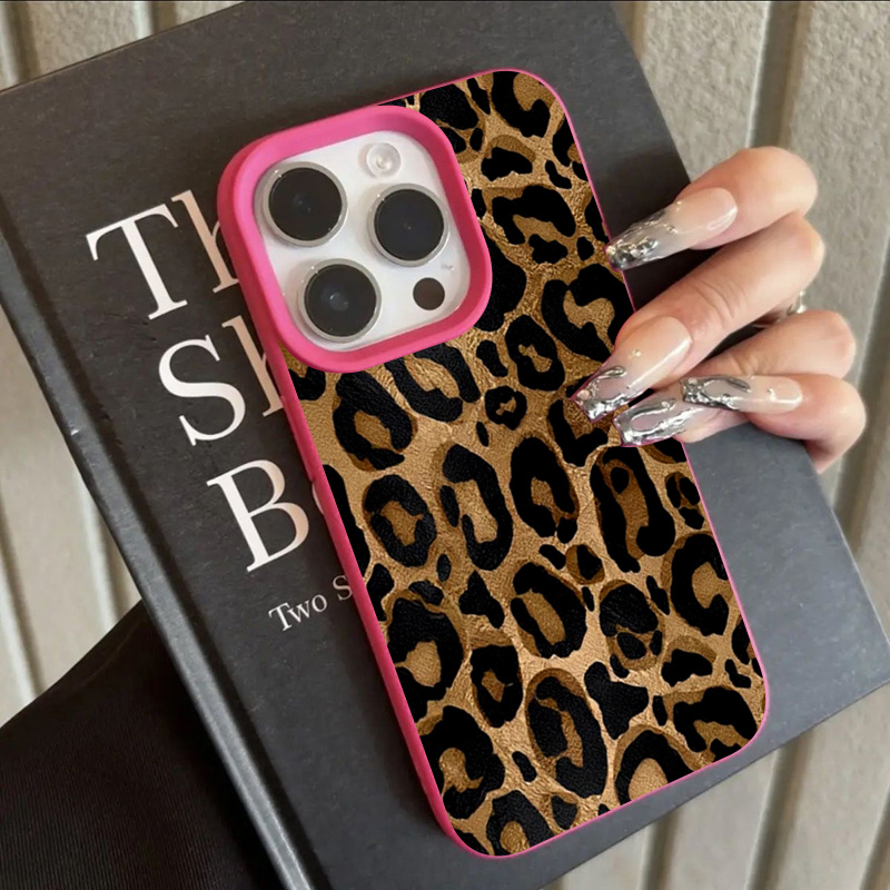 INS Brown Leopard Print Phone  - Phone Cases Leopard Print 评论和价格