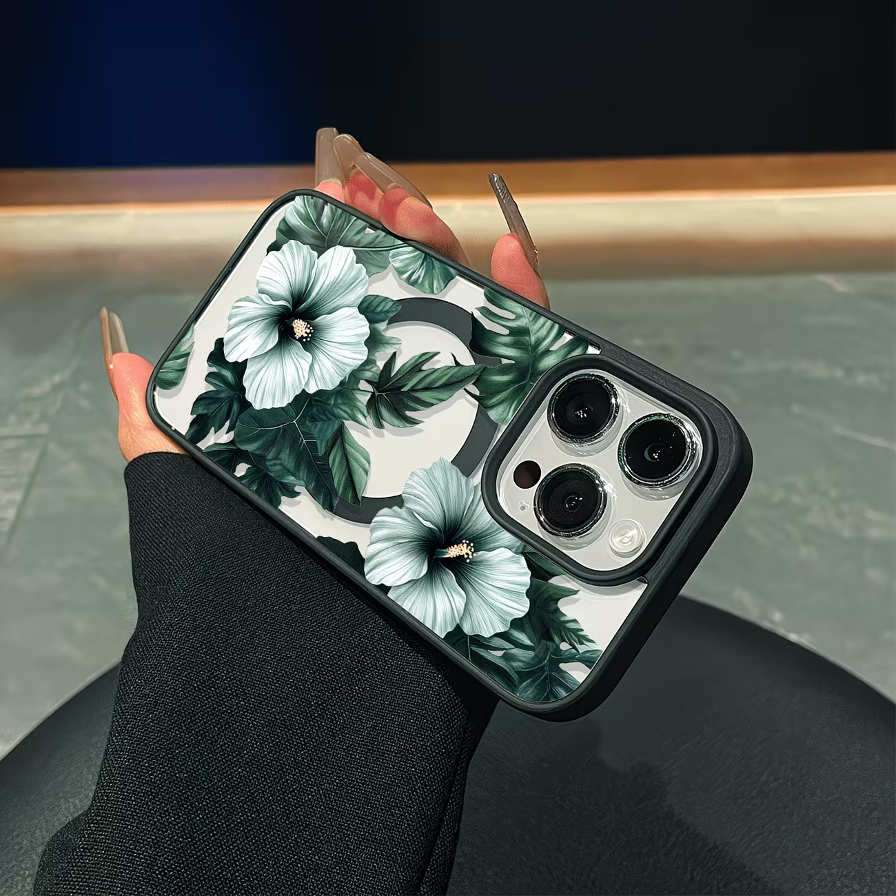 Green Floral Print Phone Case  - Phone Cases Xs Iphone 评论和价格