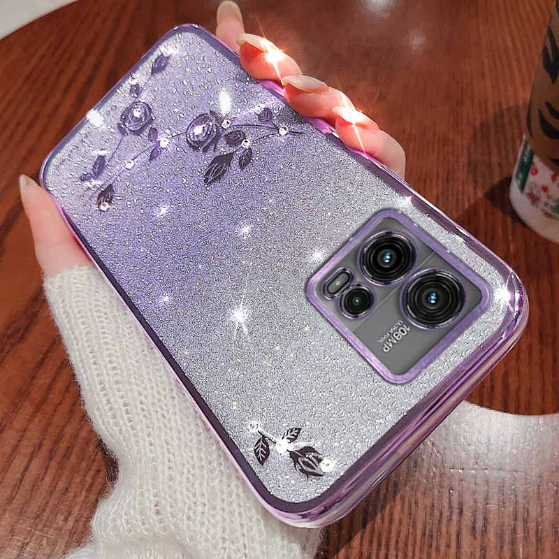 Plating Floral Case for Motoro - Phone Cases Motorola Edge 2025 评论和价格